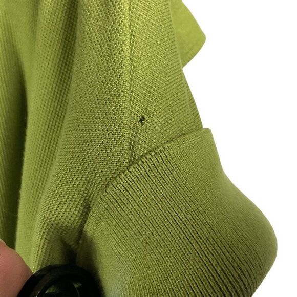 Lacoste Women's polo shirt in green, four-button placket, XL - Picture 5 of 8